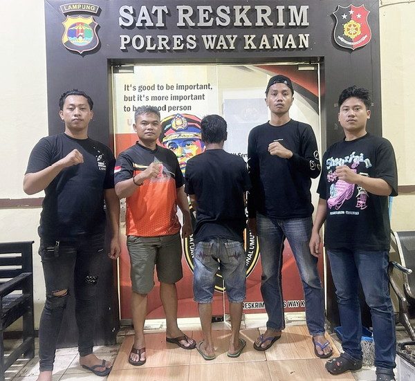 Curi 34 tandan buah sawit pria asal dewa agung diamankan polres way kanan