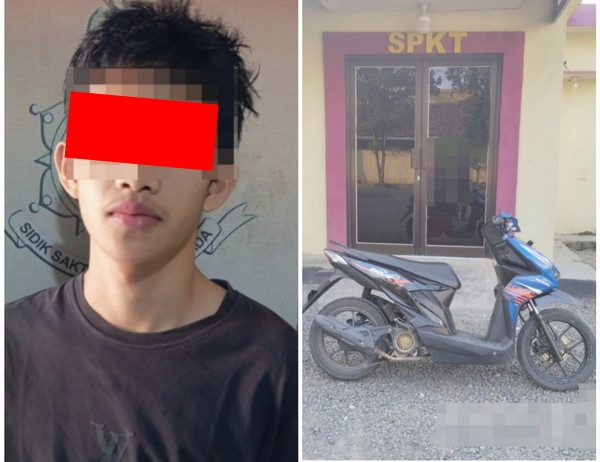 Polsek baradatu ringkus diduga pelaku pencurian sepeda motor di gedung pakuon