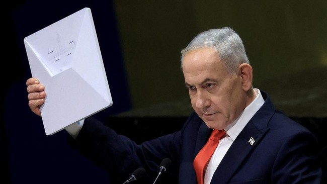 Aksi walk out pamer pager dan starlink warnai pidato netanyahu di sidang pbb 1790308180946