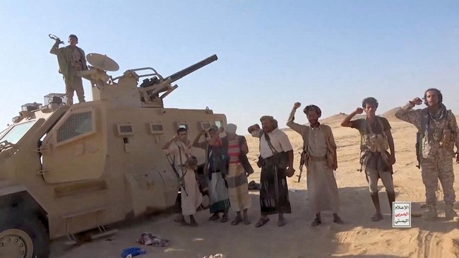 Serangan besar besaran houthi gempur pasukan yaman yang didukungan arab saudi 1789532561304